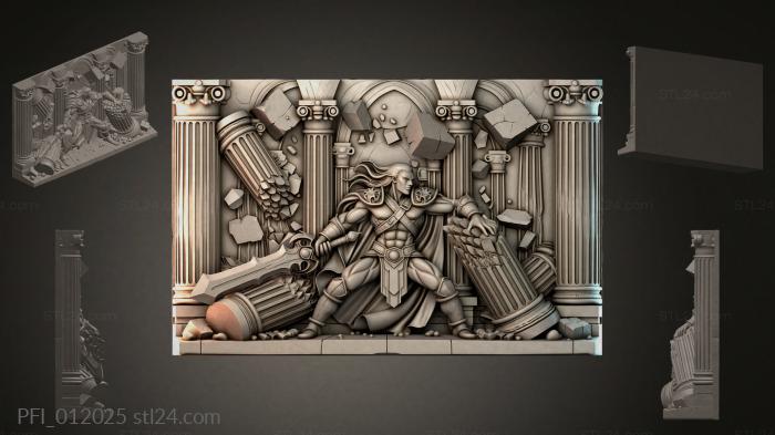 Панно фентези (PFI_012025) 3D модель для ЧПУ станка