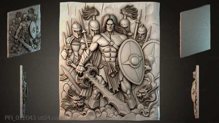 Панно фентези (PFI_012043) 3D модель для ЧПУ станка