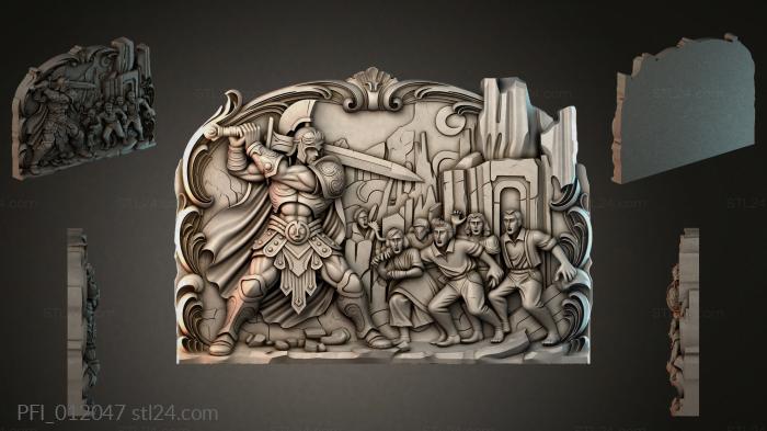 Панно фентези (PFI_012047) 3D модель для ЧПУ станка