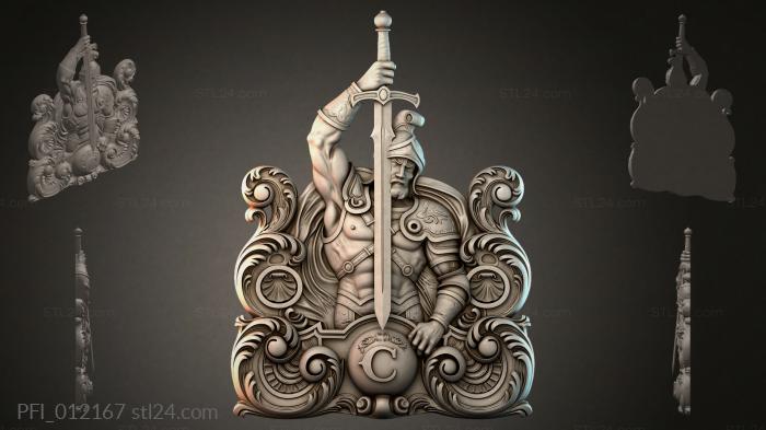 Панно фентези (PFI_012167) 3D модель для ЧПУ станка