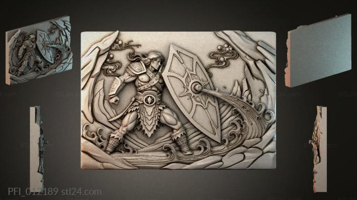 Панно фентези (PFI_012189) 3D модель для ЧПУ станка