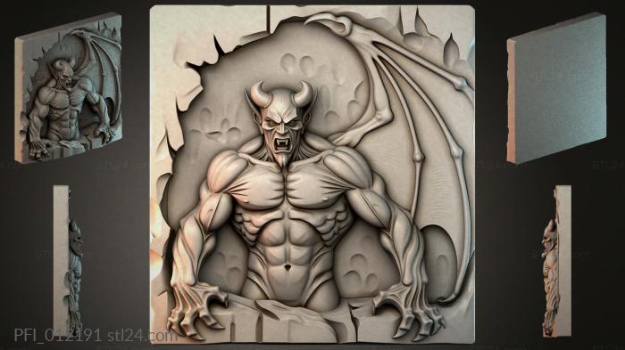 Панно фентези (PFI_012191) 3D модель для ЧПУ станка