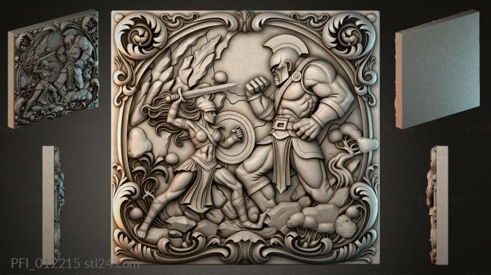 Панно фентези (PFI_012215) 3D модель для ЧПУ станка