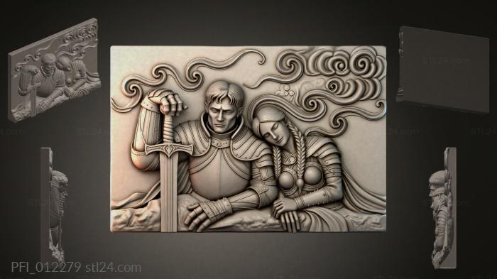 Панно фентези (PFI_012279) 3D модель для ЧПУ станка