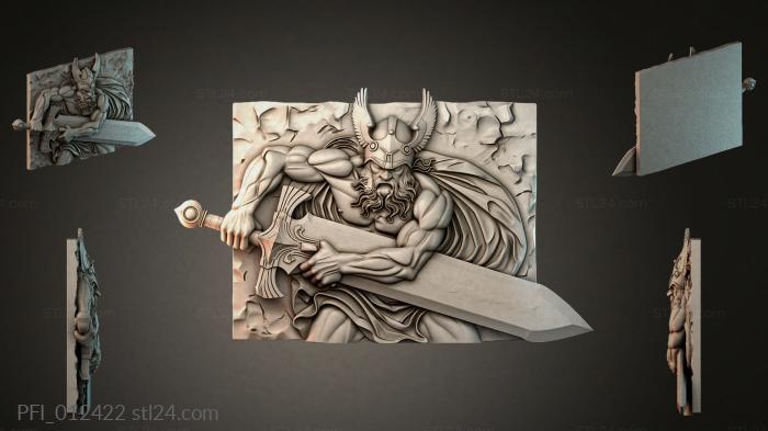 Панно фентези (PFI_012422) 3D модель для ЧПУ станка