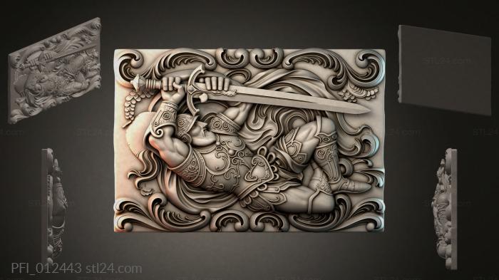 Панно фентези (PFI_012443) 3D модель для ЧПУ станка