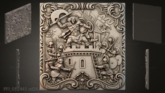 Панно фентези (PFI_012445) 3D модель для ЧПУ станка