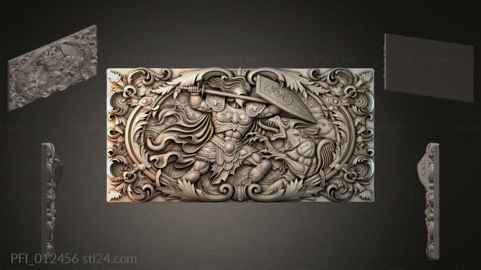 Панно фентези (PFI_012456) 3D модель для ЧПУ станка