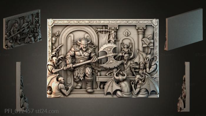 Панно фентези (PFI_012457) 3D модель для ЧПУ станка