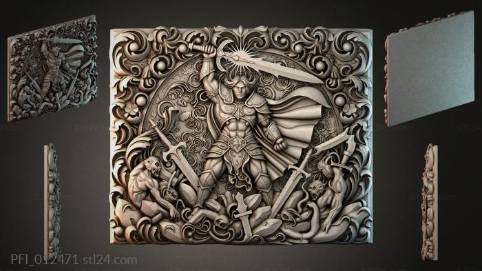 Панно фентези (PFI_012471) 3D модель для ЧПУ станка