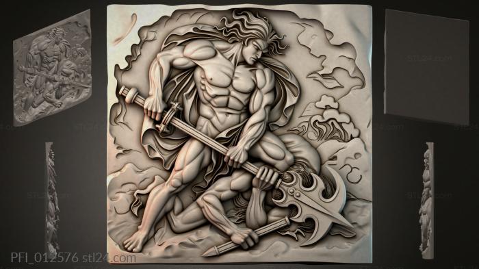 Панно фентези (PFI_012576) 3D модель для ЧПУ станка