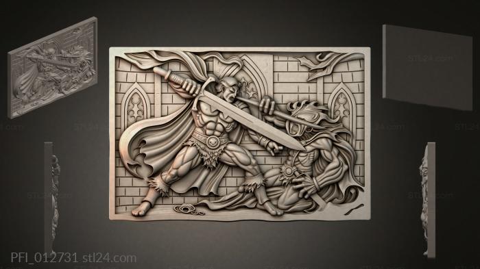 Панно фентези (PFI_012731) 3D модель для ЧПУ станка