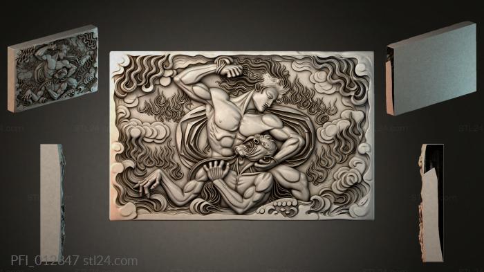 Панно фентези (PFI_012847) 3D модель для ЧПУ станка