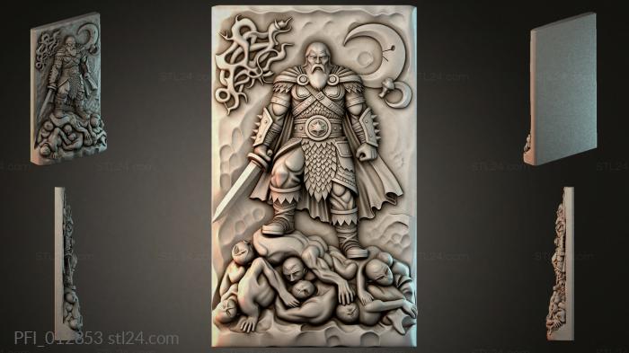 Панно фентези (PFI_012853) 3D модель для ЧПУ станка