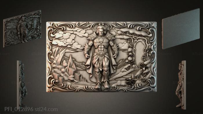 Панно фентези (PFI_012896) 3D модель для ЧПУ станка