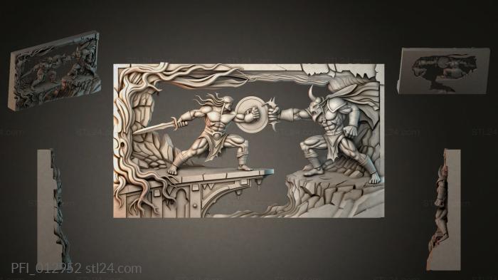 Панно фентези (PFI_012952) 3D модель для ЧПУ станка