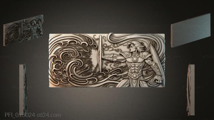 Панно фентези (PFI_013024) 3D модель для ЧПУ станка