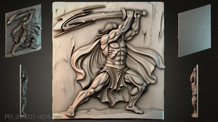 Панно фентези (PFI_013035) 3D модель для ЧПУ станка