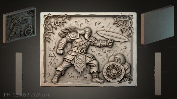 Панно фентези (PFI_013059) 3D модель для ЧПУ станка