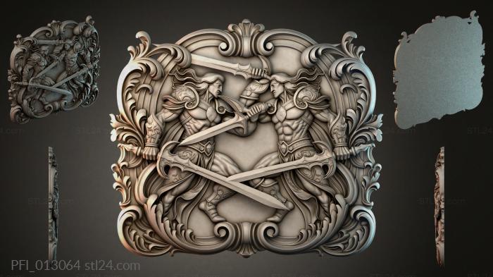 Панно фентези (PFI_013064) 3D модель для ЧПУ станка