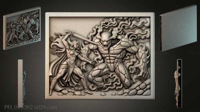 Fantasy panel (PFI_013392) 3D models for cnc