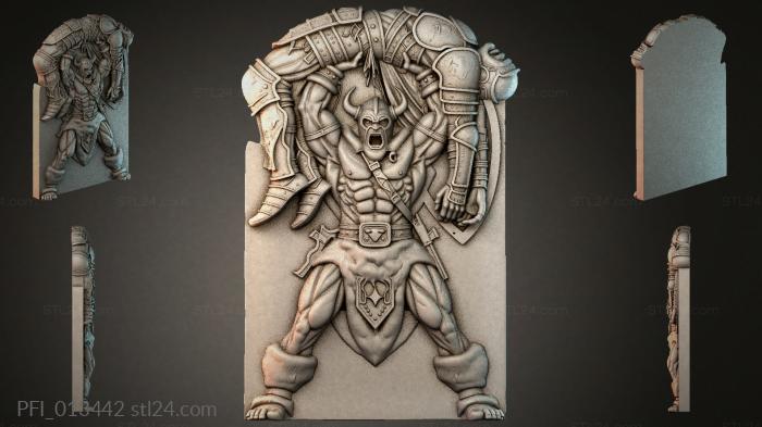 Панно фентези (PFI_013442) 3D модель для ЧПУ станка