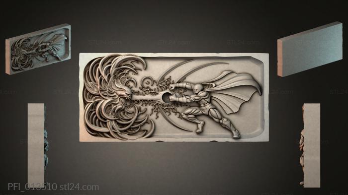 Панно фентези (PFI_013510) 3D модель для ЧПУ станка