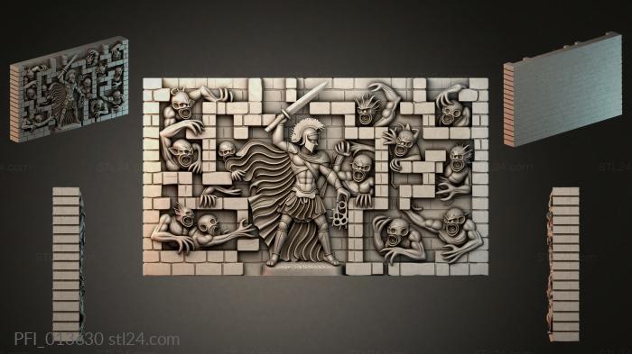 Панно фентези (PFI_013630) 3D модель для ЧПУ станка