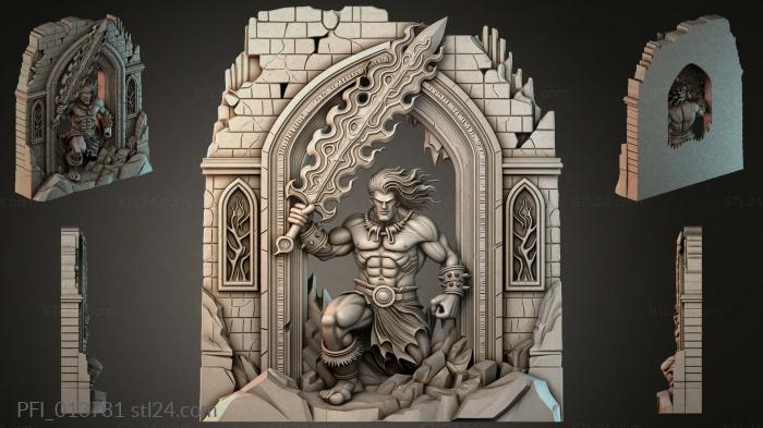 Панно фентези (PFI_013781) 3D модель для ЧПУ станка