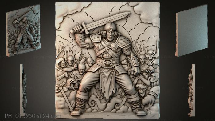 Панно фентези (PFI_013950) 3D модель для ЧПУ станка