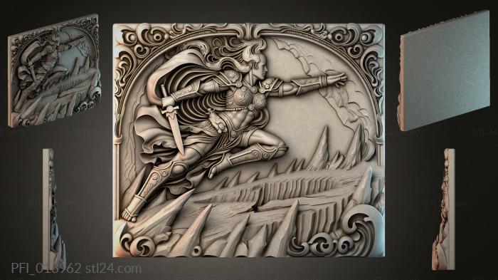 Панно фентези (PFI_013962) 3D модель для ЧПУ станка