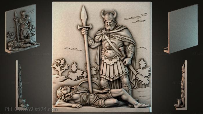 Панно фентези (PFI_013969) 3D модель для ЧПУ станка