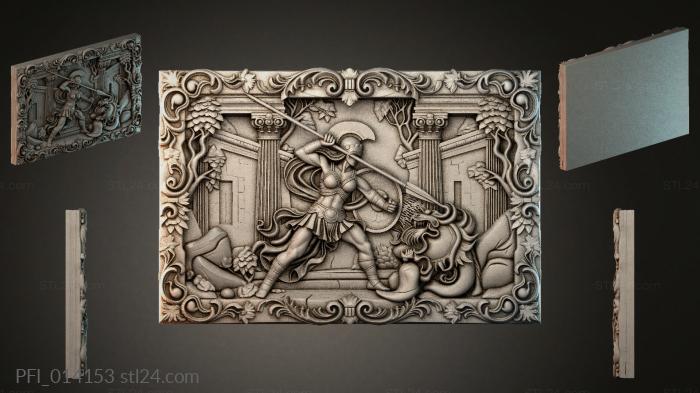 Панно фентези (PFI_014153) 3D модель для ЧПУ станка