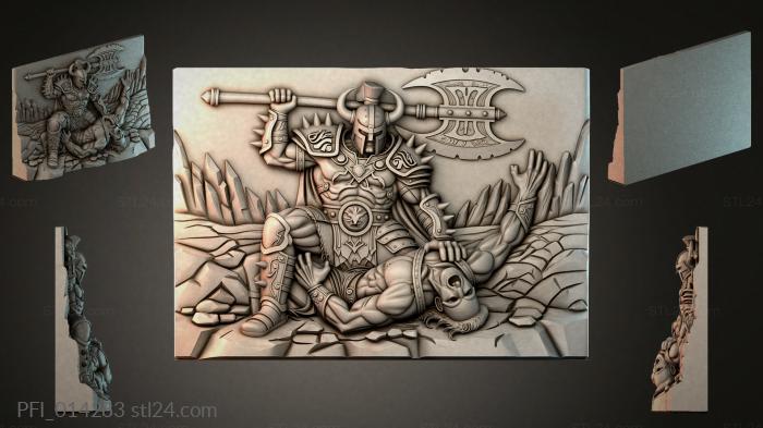 Панно фентези (PFI_014283) 3D модель для ЧПУ станка