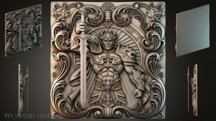 Панно фентези (PFI_014285) 3D модель для ЧПУ станка