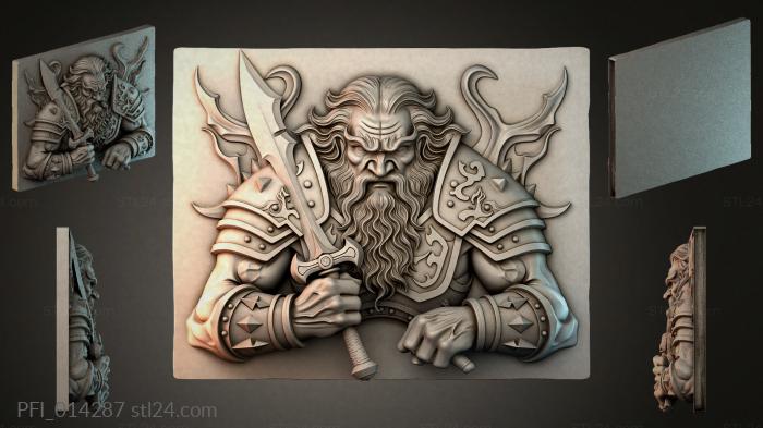 Панно фентези (PFI_014287) 3D модель для ЧПУ станка