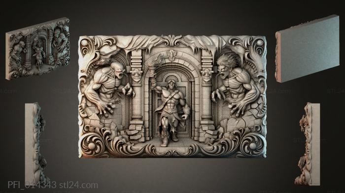 Панно фентези (PFI_014343) 3D модель для ЧПУ станка