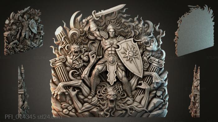 Панно фентези (PFI_014345) 3D модель для ЧПУ станка