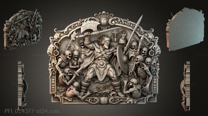 Панно фентези (PFI_014377) 3D модель для ЧПУ станка