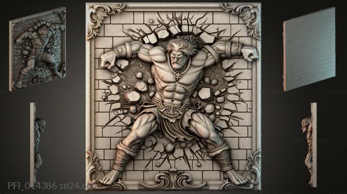 Панно фентези (PFI_014386) 3D модель для ЧПУ станка