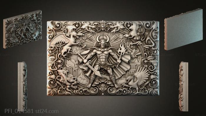 Панно фентези (PFI_014581) 3D модель для ЧПУ станка