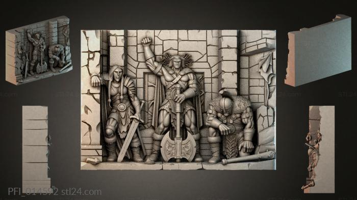 Панно фентези (PFI_014592) 3D модель для ЧПУ станка