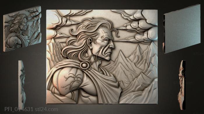 Панно фентези (PFI_014631) 3D модель для ЧПУ станка