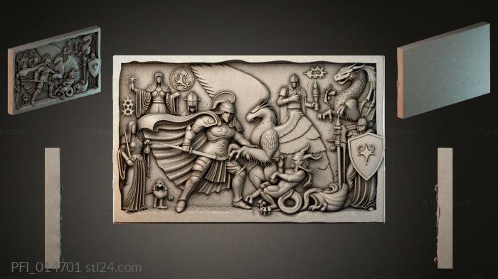 Панно фентези (PFI_014701) 3D модель для ЧПУ станка