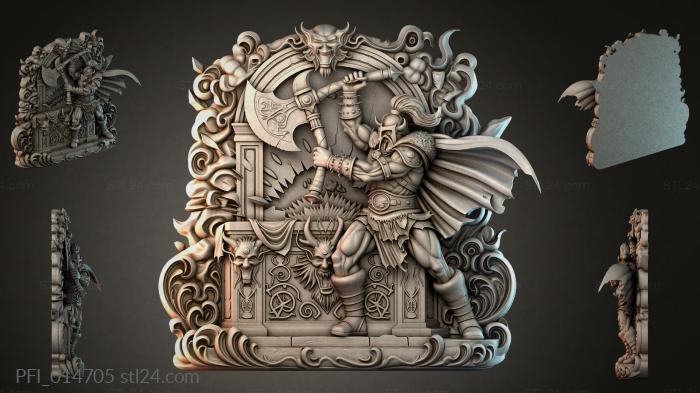 Панно фентези (PFI_014705) 3D модель для ЧПУ станка