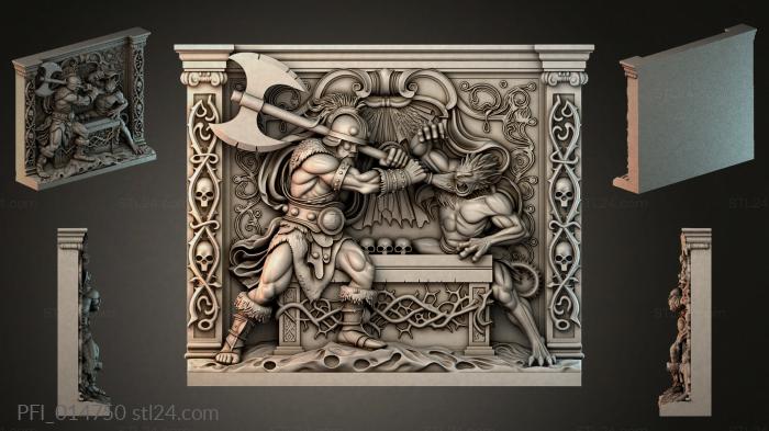 Панно фентези (PFI_014750) 3D модель для ЧПУ станка