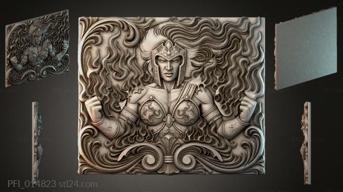 Панно фентези (PFI_014823) 3D модель для ЧПУ станка