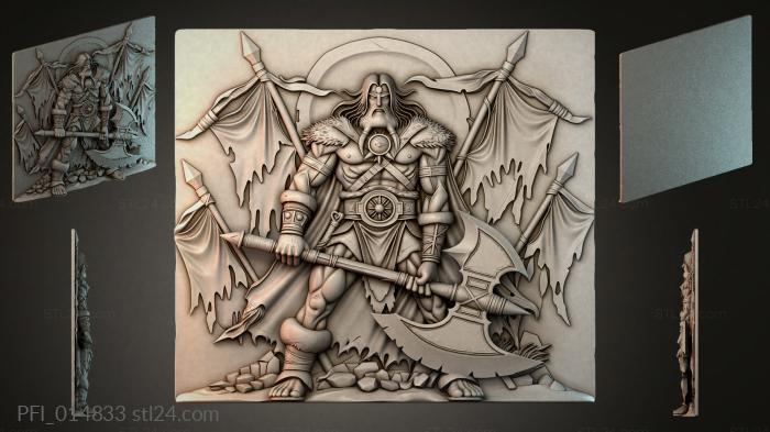 Панно фентези (PFI_014833) 3D модель для ЧПУ станка