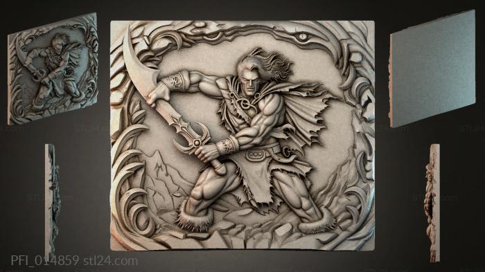 Панно фентези (PFI_014859) 3D модель для ЧПУ станка