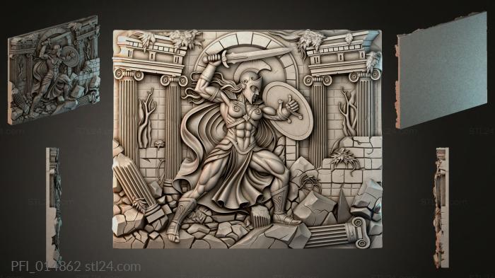 Панно фентези (PFI_014862) 3D модель для ЧПУ станка